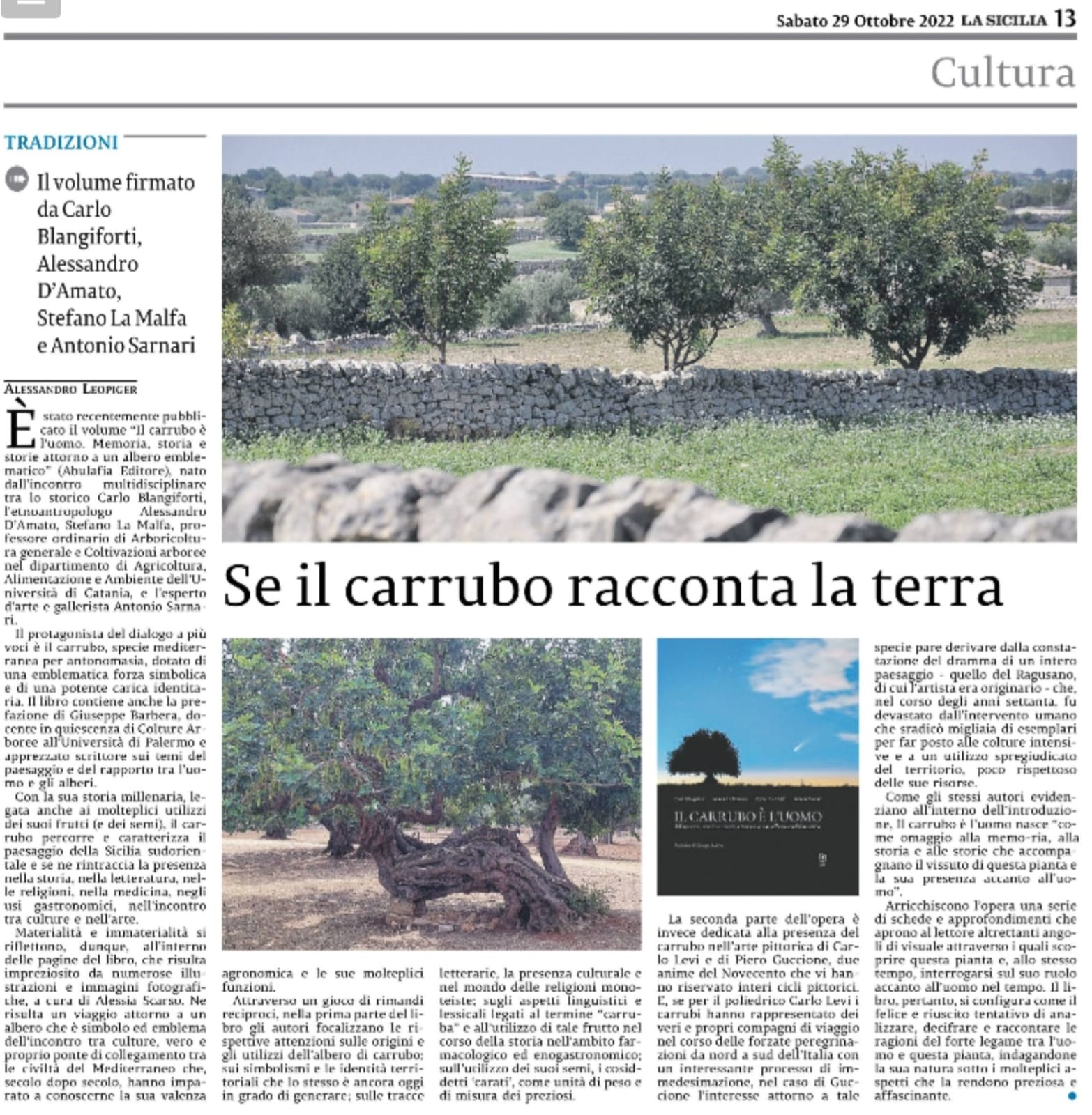 Rassegna Stampa “IL Carrubo è l’Uomo”